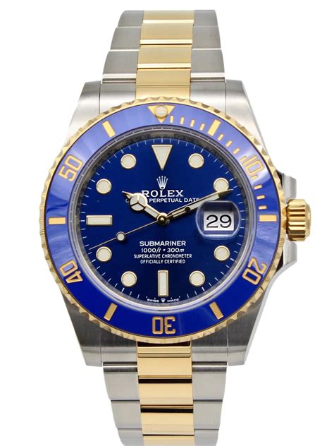 blue rolex submariner two tone|rolex submariner 126613lb for sale.